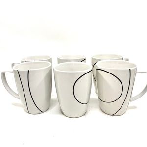 CORELLE Coordinates SIMPLE LINES Porcelain Mugs